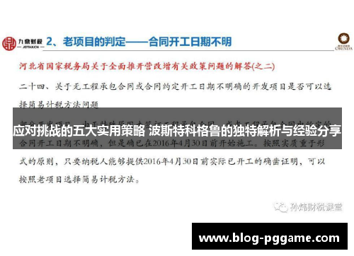 应对挑战的五大实用策略 波斯特科格鲁的独特解析与经验分享